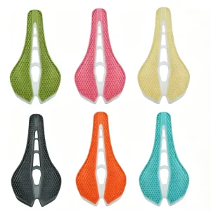 Imitated 3D Printed Bike Saddle| Honeycomb Shock-Absorbing Hollow Breathable Bicycle Seat| Comfortable Cycling Accessory for Road & MTB Bikes