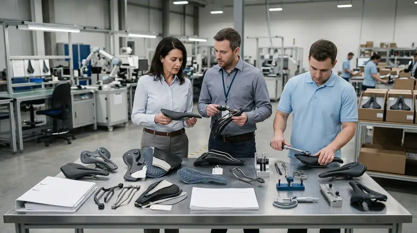 Bicycle saddle supplier quality inspection and factory audit